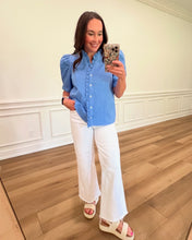 Load image into Gallery viewer, Entro Textured Light Blue Top