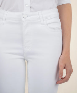 KUT Kelsey High Rise Ankle Flare With Raw Hem