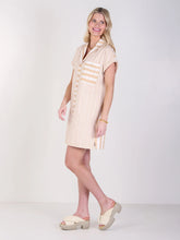Load image into Gallery viewer, Emily McCarthy Luna Dress in Sand Stripe