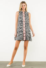 Load image into Gallery viewer, THML Contrast Trim Button Front Sleeveless Dress