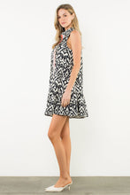 Load image into Gallery viewer, THML Contrast Trim Button Front Sleeveless Dress