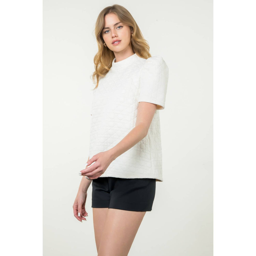 THML - Short Sleeve Textured Top