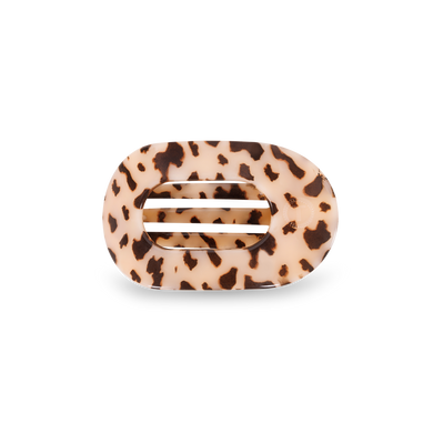 TELETIES - Round Flat Hair Clip | Small | Blonde Tortoise