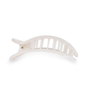 TELETIES - Round Flat Hair Clip | Large | Coconut White