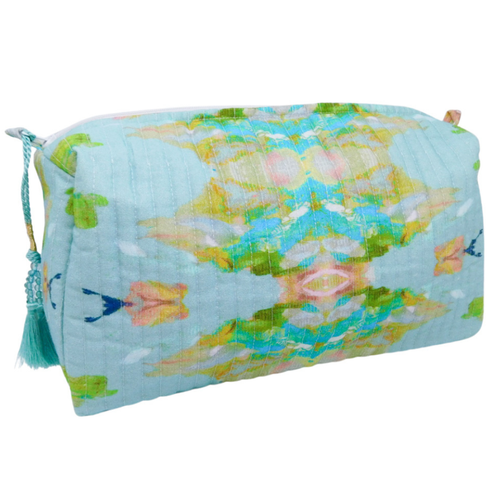 Laura Park Designs - Stained Glass Blue Large Cosmetic Bag