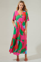 Load image into Gallery viewer, Sugarlips - Milton Abstract Pismo Button Down Flutter Maxi Dress