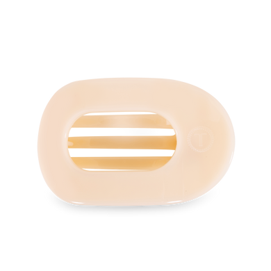 TELETIES - Round Flat Hair Clip | Med. | Almond Beige