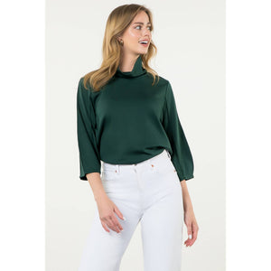 THML - Funnel Neck Quarter Sleeve Top