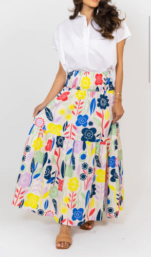 Karlie Abstract Floral Skirt