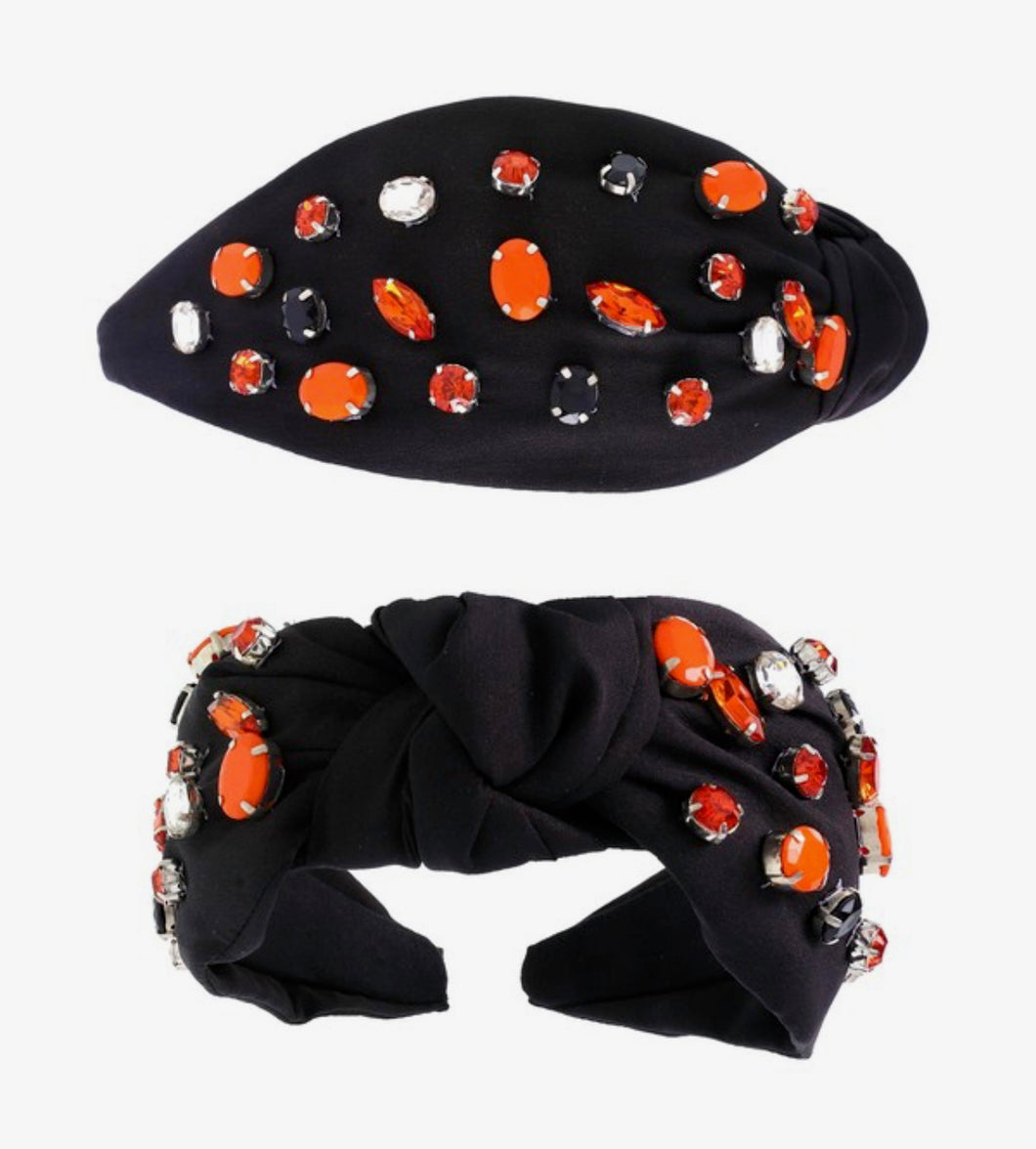 Black with Orange Headband