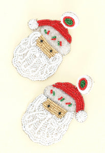 Santa Claus Beaded Earrings