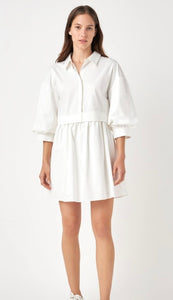 English Factory White Shirt Dress