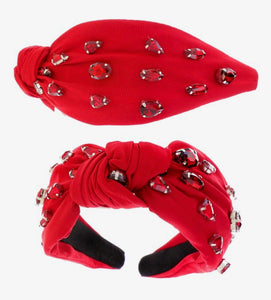 Gem Stone Headband Red