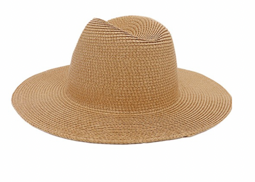 Solid Color Straw Panama Rancher Hat