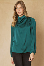 Load image into Gallery viewer, Entro Green Long Sleeve Blouse