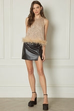 Load image into Gallery viewer, Entro Gold Sequin Top