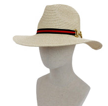 Load image into Gallery viewer, Tri-Striped Buckle Floppy Panama Rancher Hat