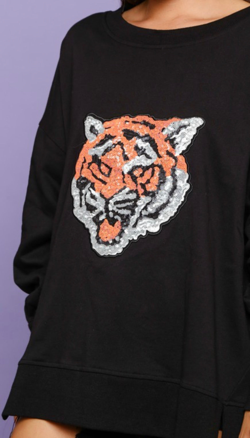 Sequin Tiger Sweatshirt