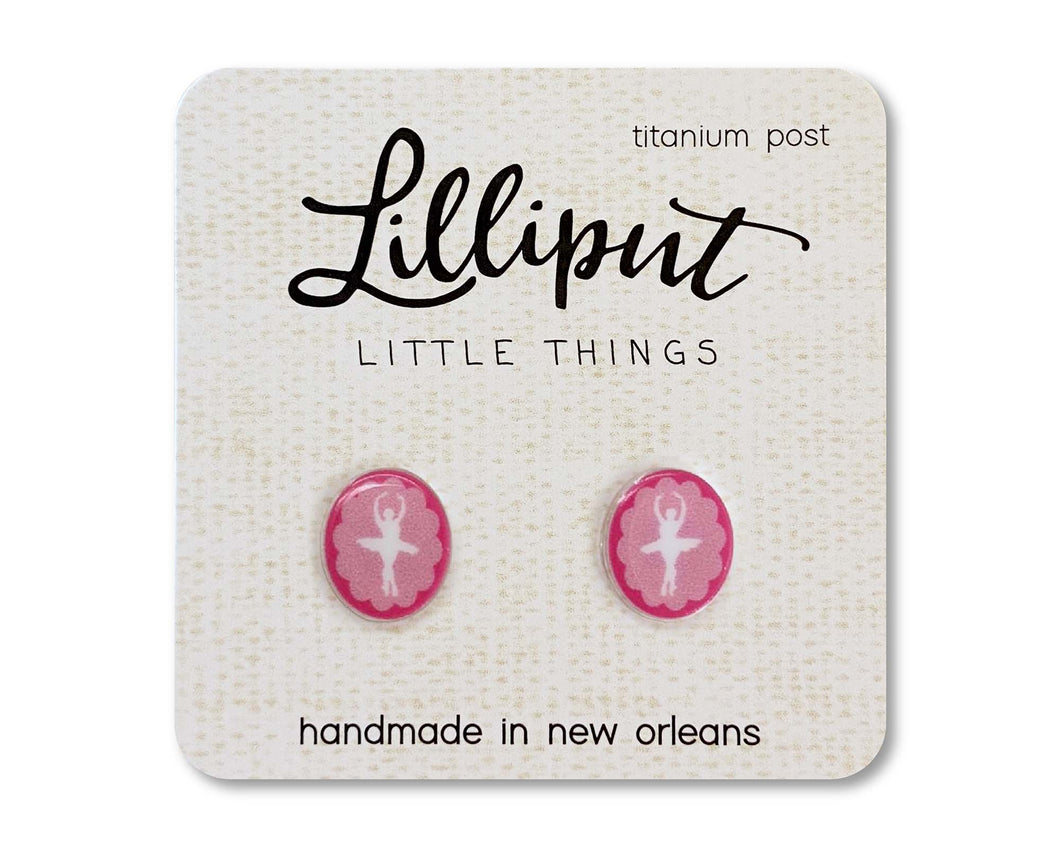 Lilliput Little Things - Ballerina Cameo Earrings