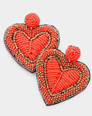 Red Heart Earrings