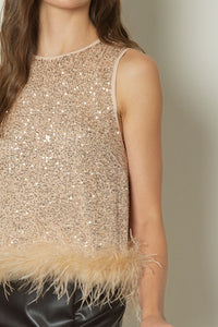 Entro Gold Sequin Top