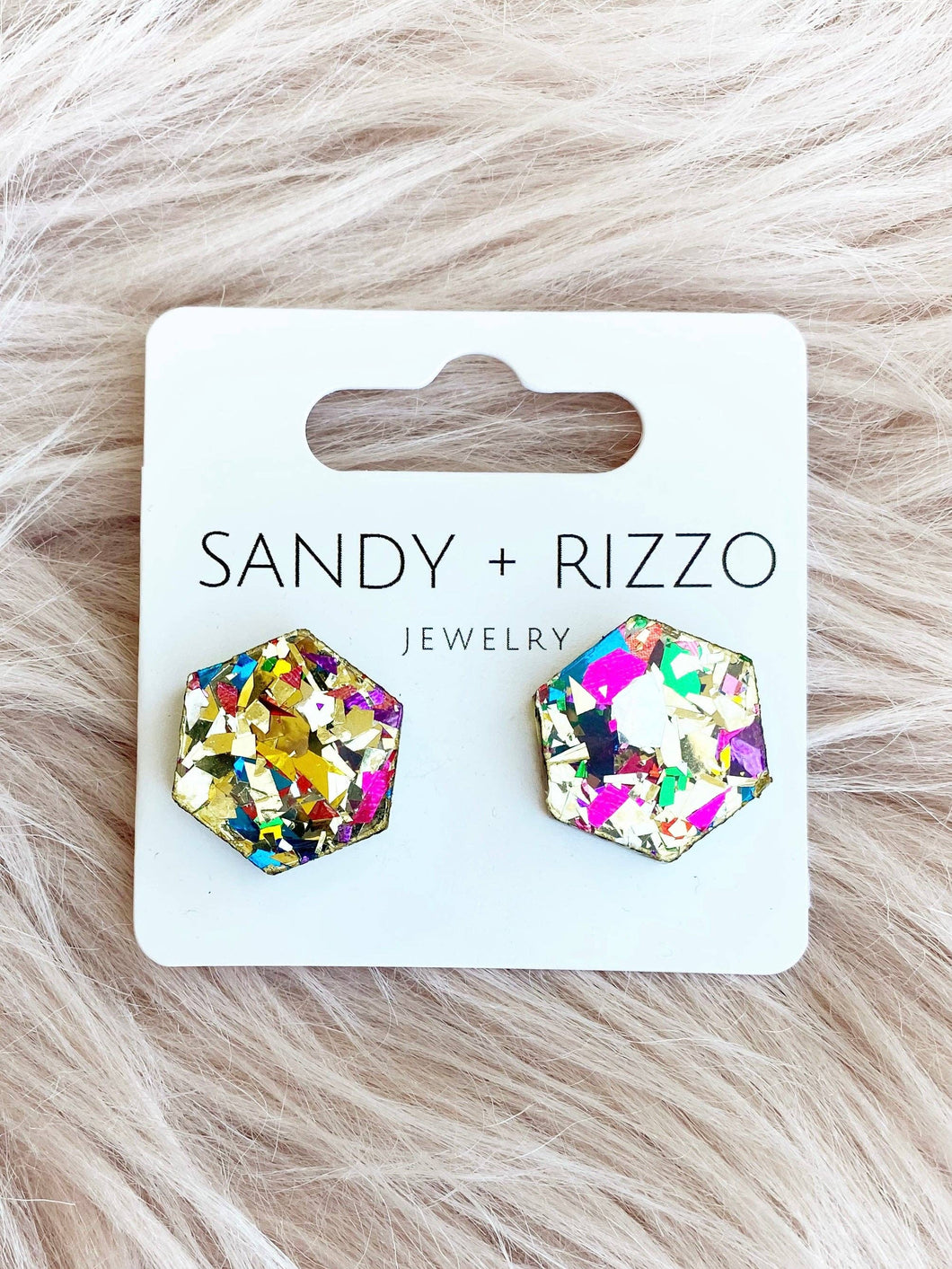 Sandy + Rizzo - Gold Confetti Millicent stud