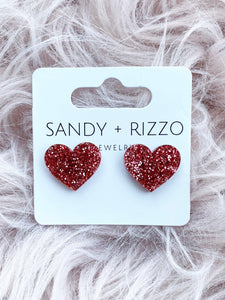 Sandy + Rizzo - Rosegold Heart stud