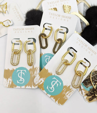 Taylor Shaye Designs - CZ Link Huggies