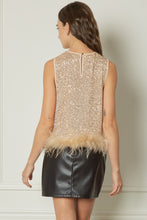 Load image into Gallery viewer, Entro Gold Sequin Top