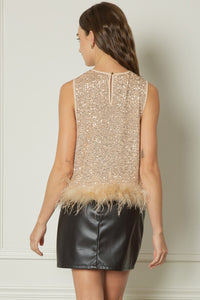 Entro Gold Sequin Top