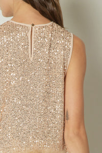Entro Gold Sequin Top