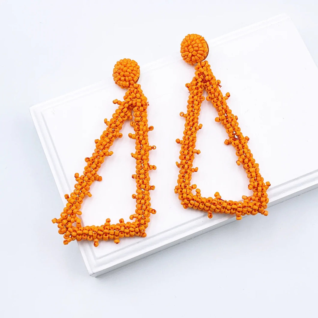 Treasure Jewels Inc. - Orange Triangle Earrings