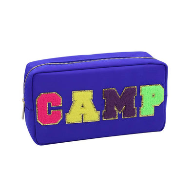Mavi Bandz - Varsity Collection Nylon Cosmetic Bag Blue Camp Chenille