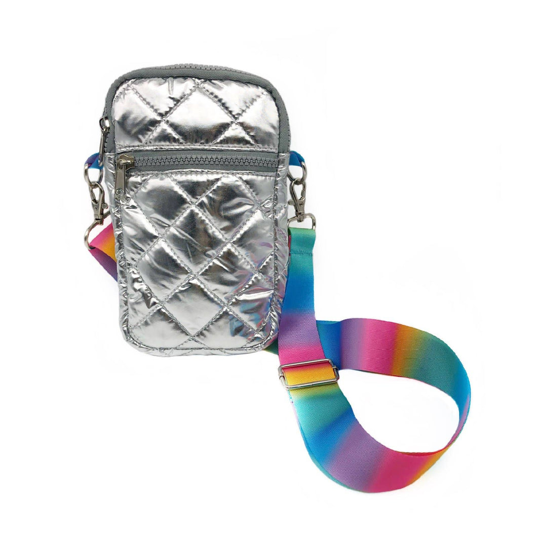 Mavi Bandz - Silver Pastel Puffer Messenger Cross Body Bag