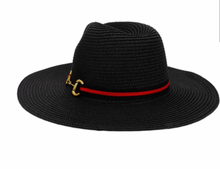 Load image into Gallery viewer, Tri-Striped Buckle Floppy Panama Rancher Hat