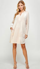 Load image into Gallery viewer, See and Be Seen Ivory Velvet Dress