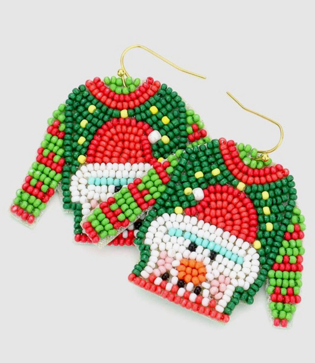 Christmas Beaded Earrings