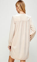Load image into Gallery viewer, See and Be Seen Ivory Velvet Dress
