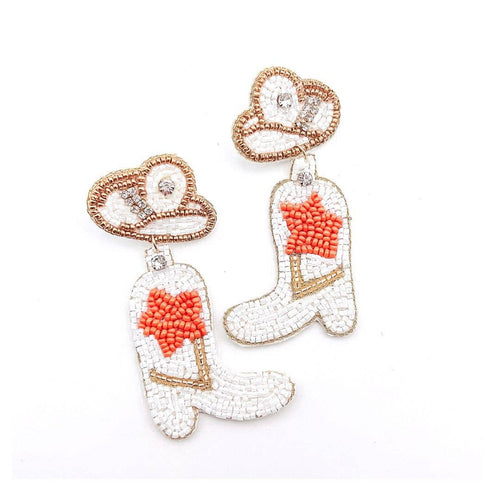 Treasure Jewels Inc. - Orange Star Boot Earrings