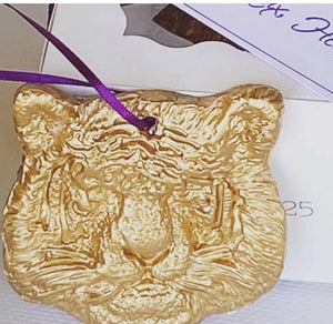 Rouge 225 - Gold Gilded Tiger Head Christmas Ornament