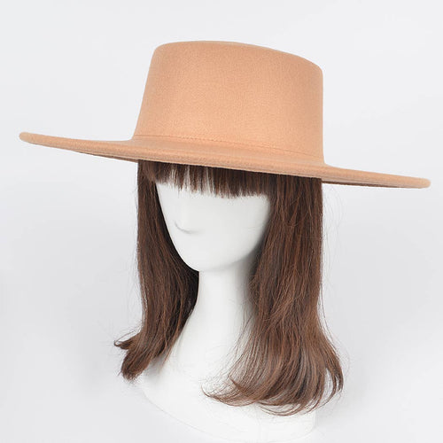 Wide Brim Camel Hat