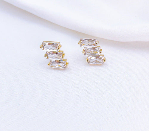 Treasure Jewels Triple Diamond Studs