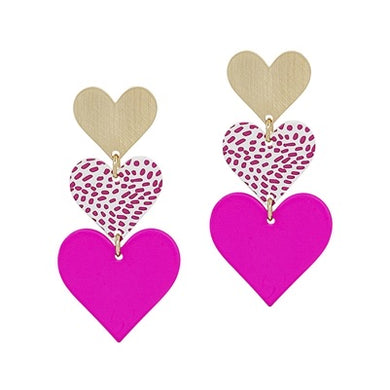 Pink Heart Earring
