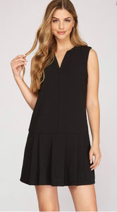 she and sky black dress She + Sky Sleeveless Turtleneck Rib Knit Dress