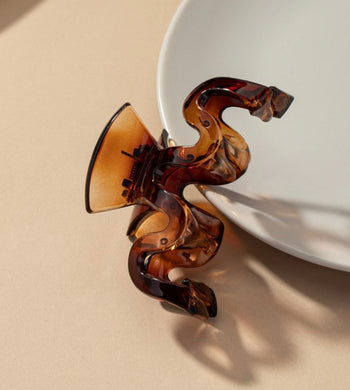 Wave Claw Clip- Brown