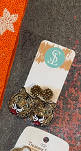 Load image into Gallery viewer, Beaded Tiger Head Earrings