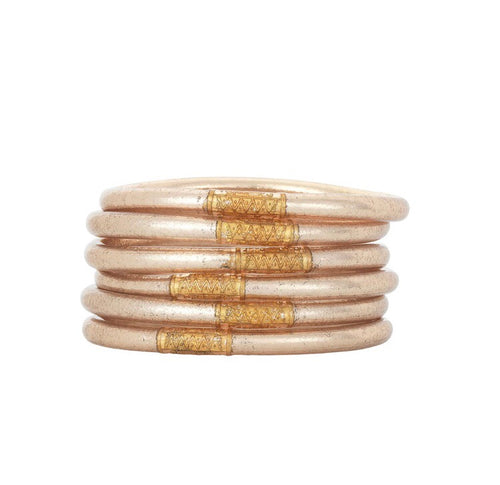 Budhagirl All Weather Bangles Champagne Set of 6