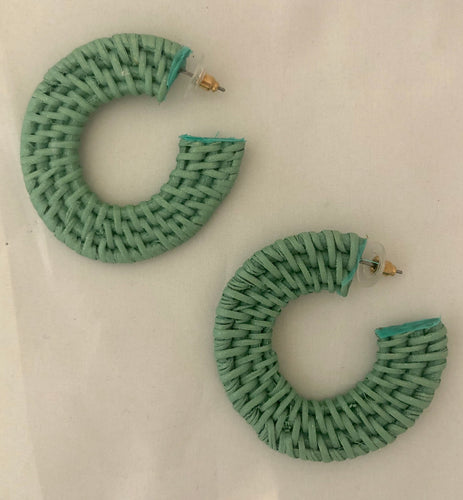 Sea Foam Green Hoops