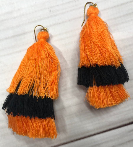 Orange and Black Tassel