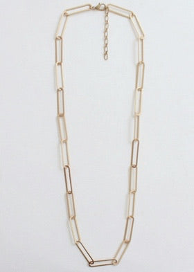 Popular Gold Paperclip Necklace
